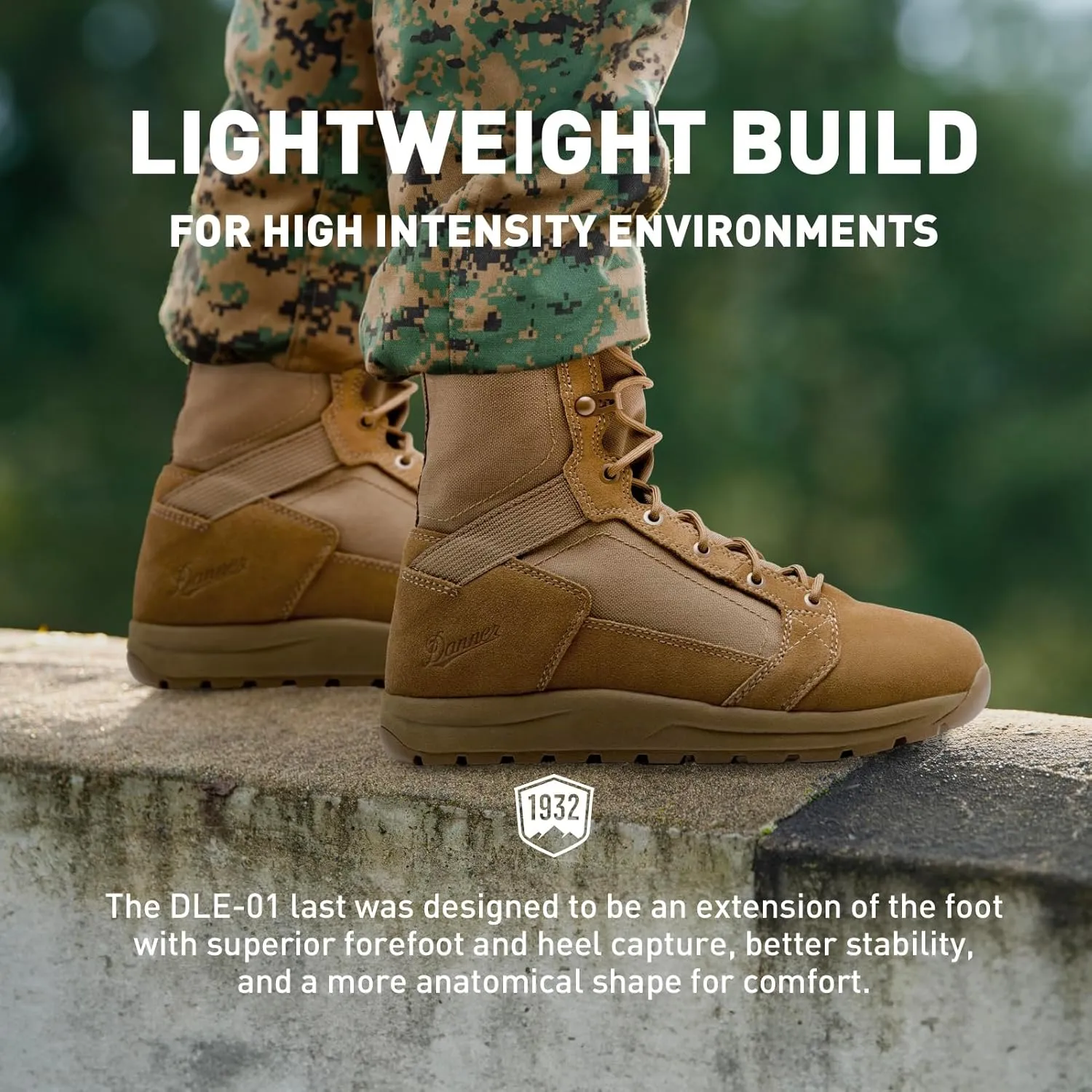 Danner Tachyon 8 Tactical Boots for Men - Ultralight Fast Drying Upper with Abrasion-Resistant Toe, Comfort Footbed, and Non Slip Traction Outsole