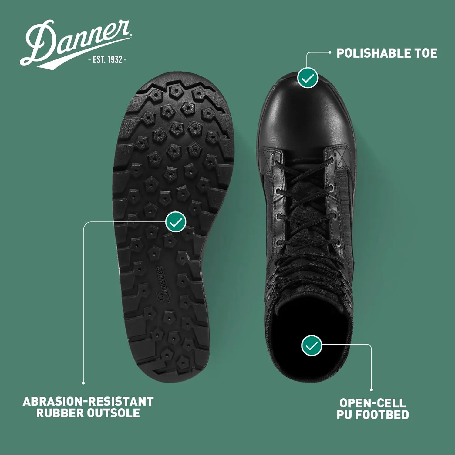 Danner Tachyon 8 Tactical Boots for Men - Ultralight Fast Drying Upper with Abrasion-Resistant Toe, Comfort Footbed, and Non Slip Traction Outsole
