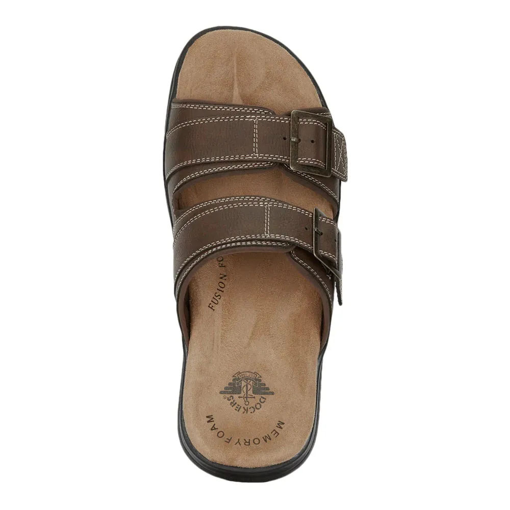 Dockers Men's Delray Slides with Memory Foam Footbed