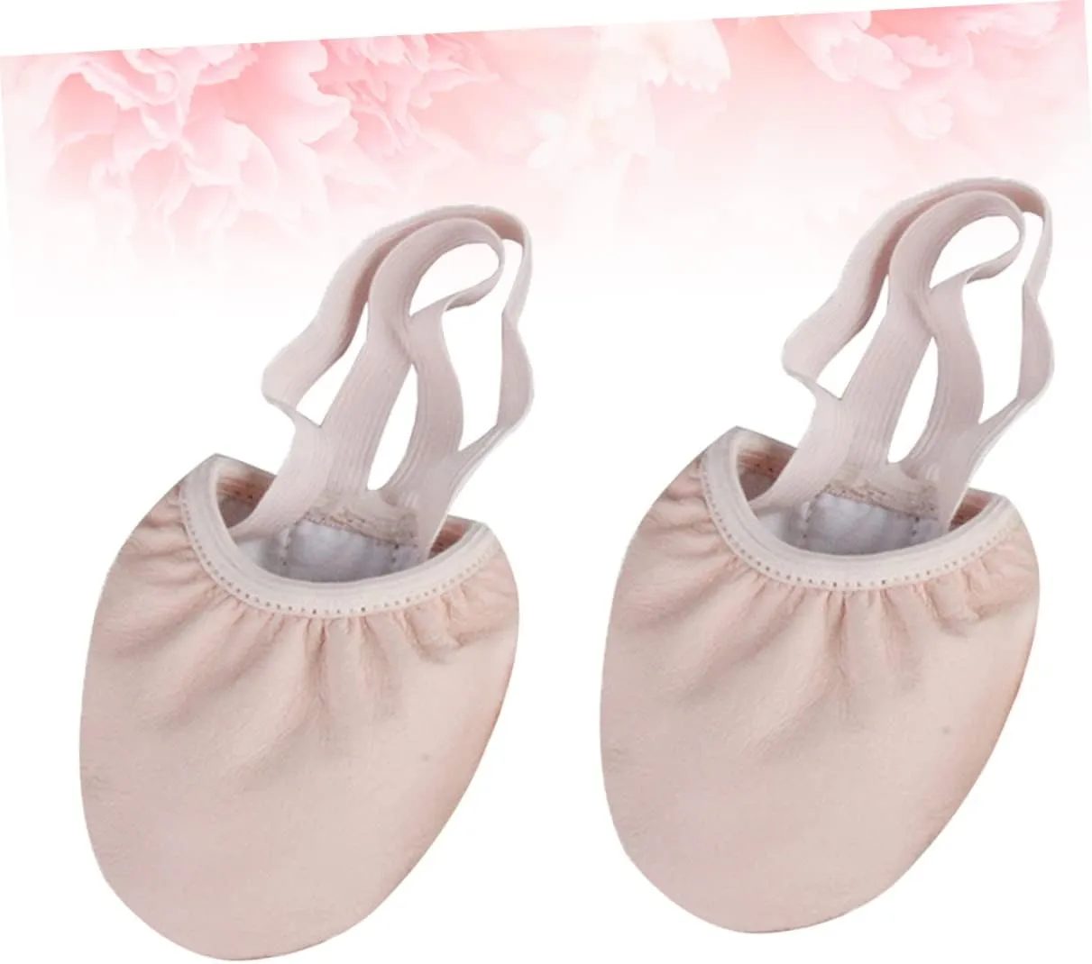 Elastic Band Dance Shoes for Adults Ballet Half Shoes with Toe Protection Durable and Comfortable for