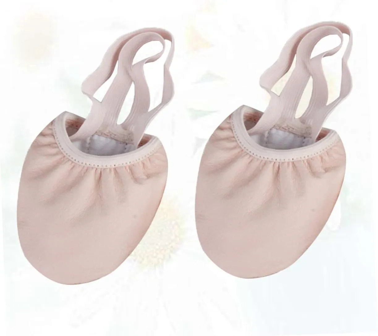 Elastic Band Dance Shoes for Adults Ballet Half Shoes with Toe Protection Durable and Comfortable for