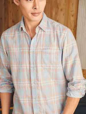 Faherty Sunwashed Chambray Shirt in Coral Bay Plaid