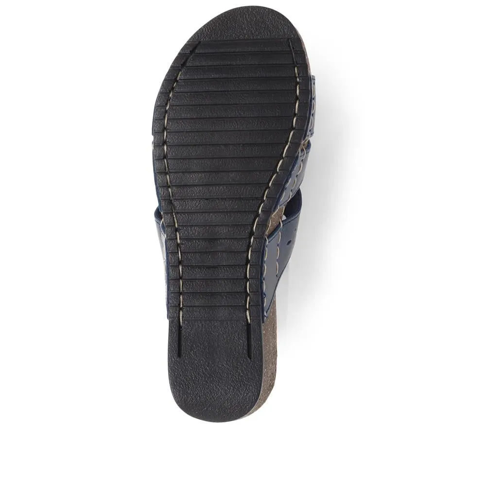 Fly Flot Embroidered Mule Sandals - FLY39037 / 324 791