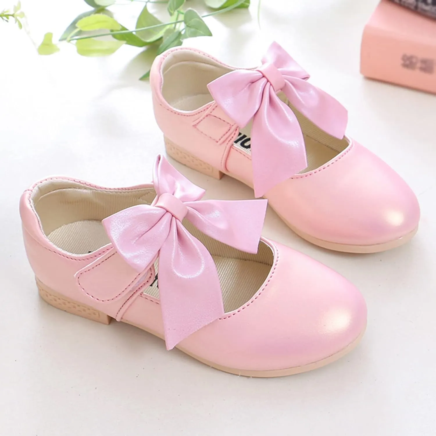 Girls Sandals Children Shoes White Leather Shoes Bowknot Girls Shoes Single Shoes Performance Shoes Sandals Shoes
