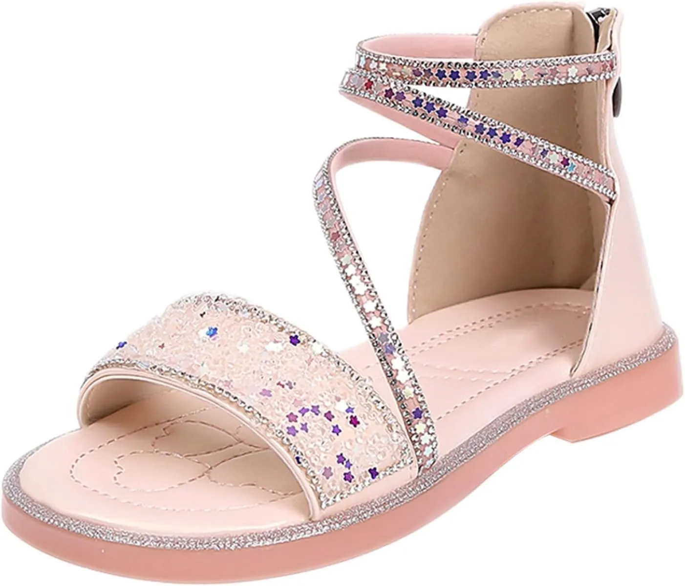 Girls Sandals Sandal Summer Open Toe Holiday Dress Shoes for Toddler Little Kid Big Kid