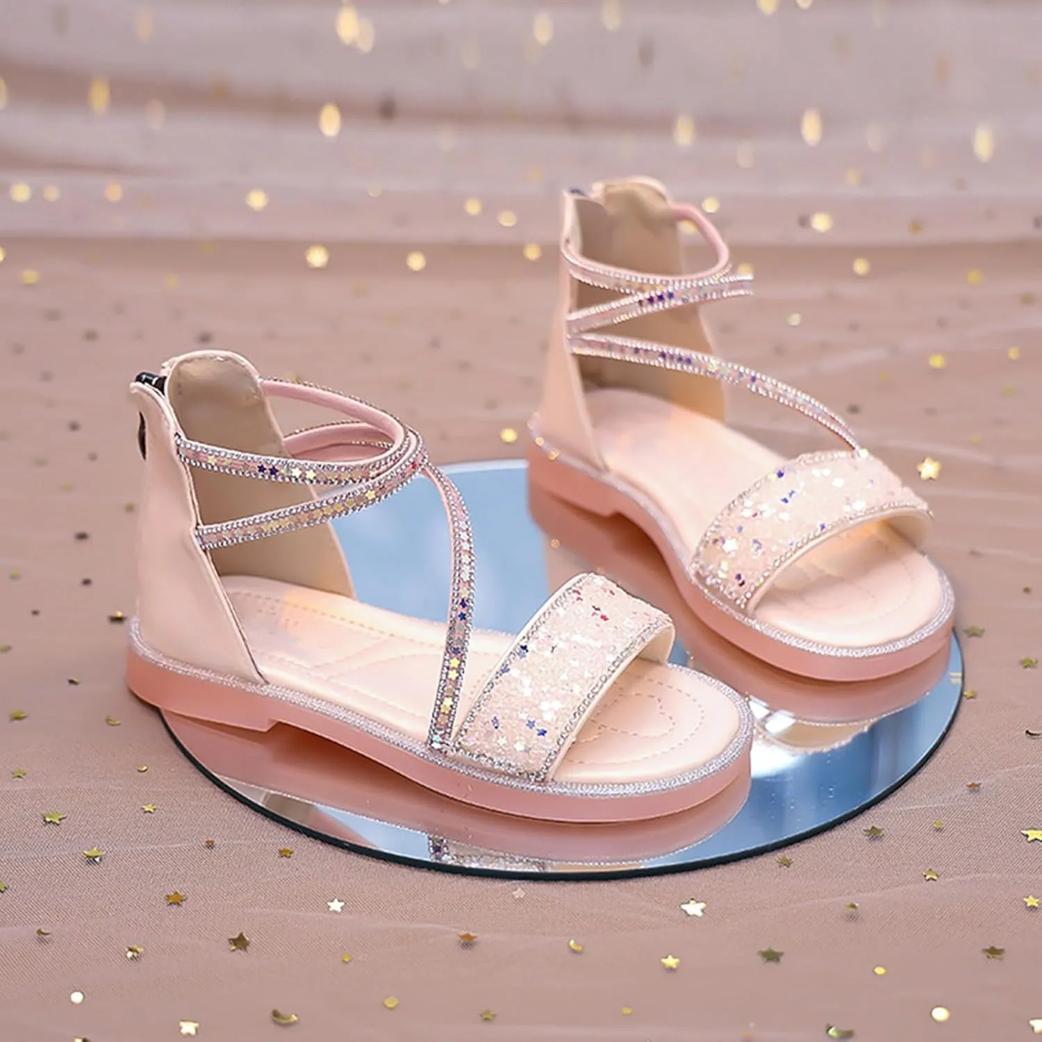 Girls Sandals Sandal Summer Open Toe Holiday Dress Shoes for Toddler Little Kid Big Kid