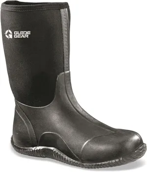 Guide Gear Men's Mid-High Bogger Waterproof Rubber Hunting Work Rain Boots 12, 5mm Neoprene Top