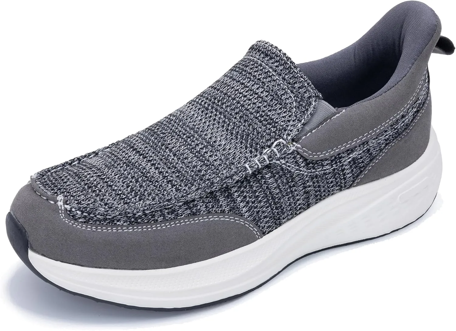 Gyeice Men's Slip on Loafers Walking Shoes with Arch Support | Casual Walking Sneakers | Comfortable Cushioning Shoes for Plantar Fasciitis US 7-13