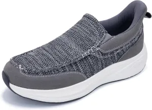 Gyeice Men's Slip on Loafers Walking Shoes with Arch Support | Casual Walking Sneakers | Comfortable Cushioning Shoes for Plantar Fasciitis US 7-13