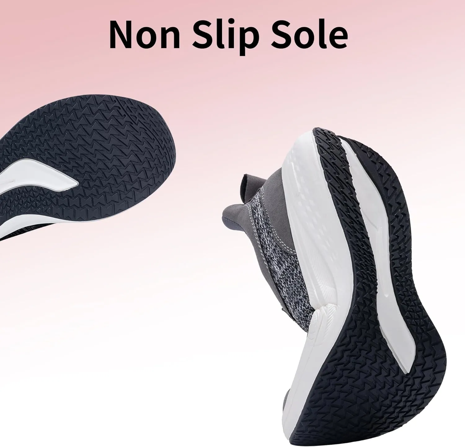 Gyeice Men's Slip on Loafers Walking Shoes with Arch Support | Casual Walking Sneakers | Comfortable Cushioning Shoes for Plantar Fasciitis US 7-13