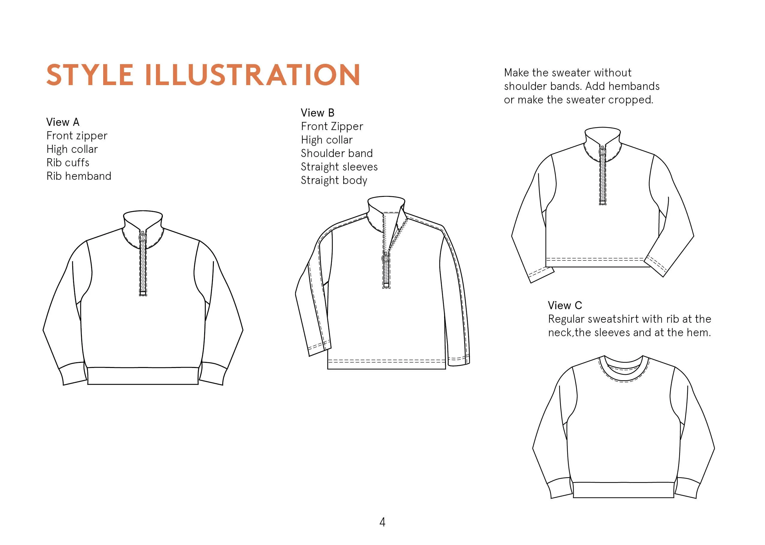 Half zipper sweater Pattern