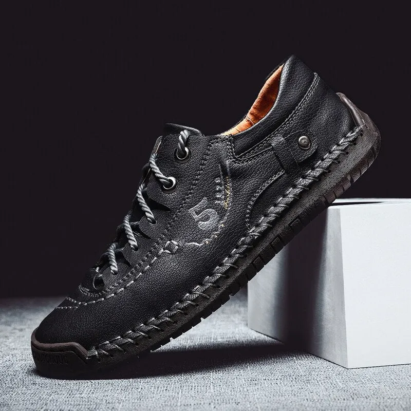 Handmade Leather Men's Casual Shoes Winter Men's Loafers with Fur, Comfortable Walking Shoes, Flats, Hot Sale Moccasins Shoes