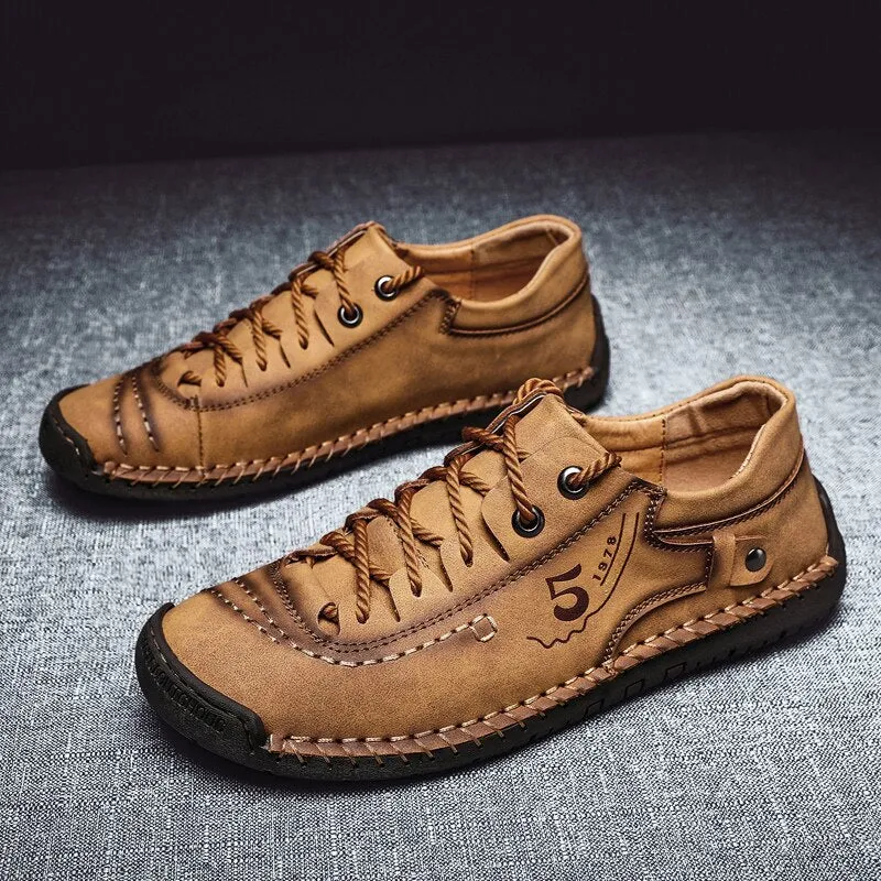 Handmade Leather Men's Casual Shoes Winter Men's Loafers with Fur, Comfortable Walking Shoes, Flats, Hot Sale Moccasins Shoes