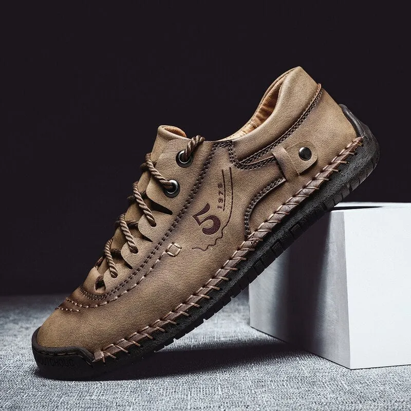 Handmade Leather Men's Casual Shoes Winter Men's Loafers with Fur, Comfortable Walking Shoes, Flats, Hot Sale Moccasins Shoes