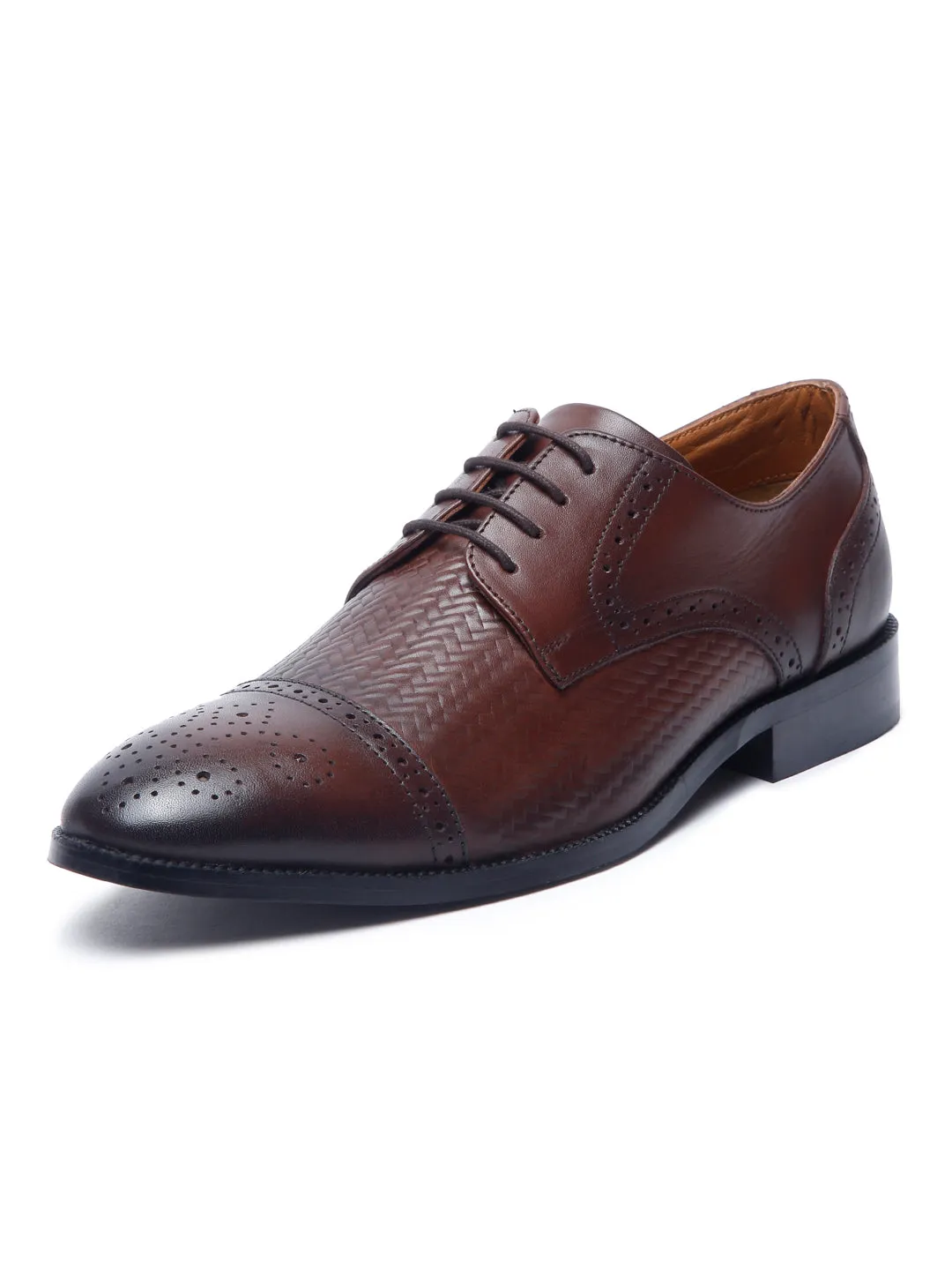 Handmade Premium Italian Leather Weaved Oxfords