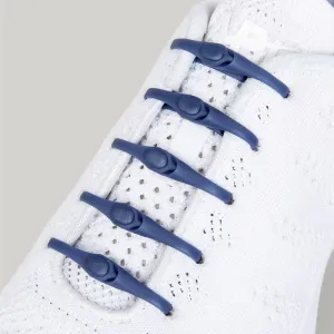 Hickies Laces Originals No Tie Elastic Shoelaces Straps 14 Pack - True Navy