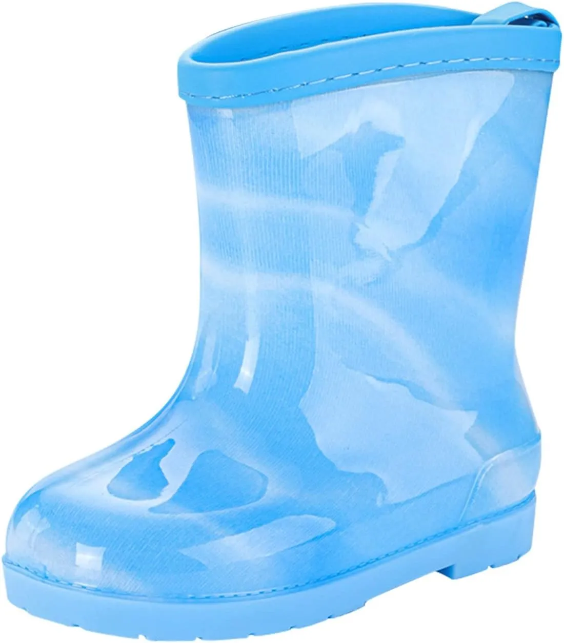 Kids Bow Rain Boots for Girls Boys Toddler Waterproof Rubber Cute Rainbow Rain Shoes with Easy On Baby Girl Shoes