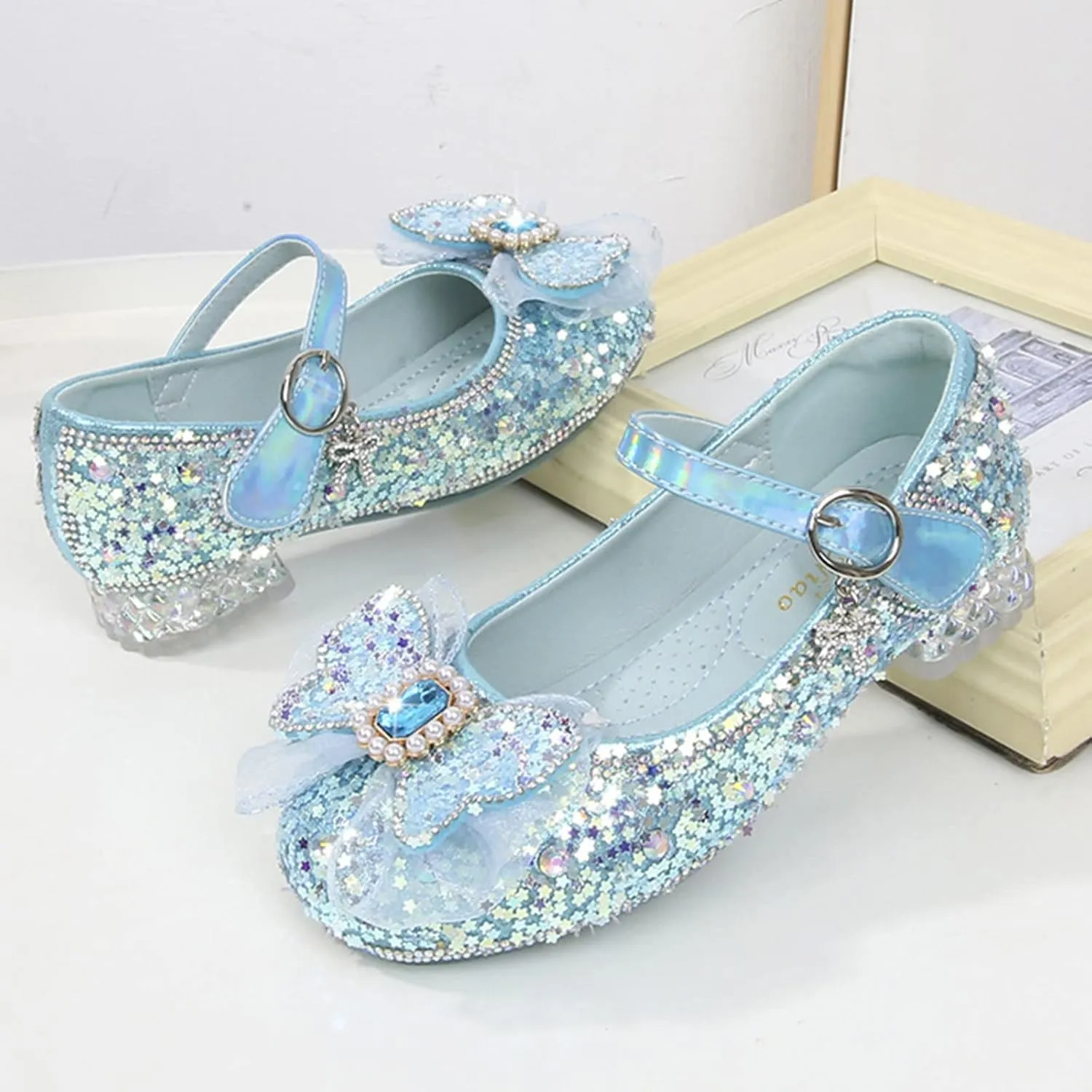 Kids Sandals Fashion Autumn Toddler And Girls Casual Shoes Thick Sole Round Toe Buckle Dress Shoes Anti Slip Rubber Sole