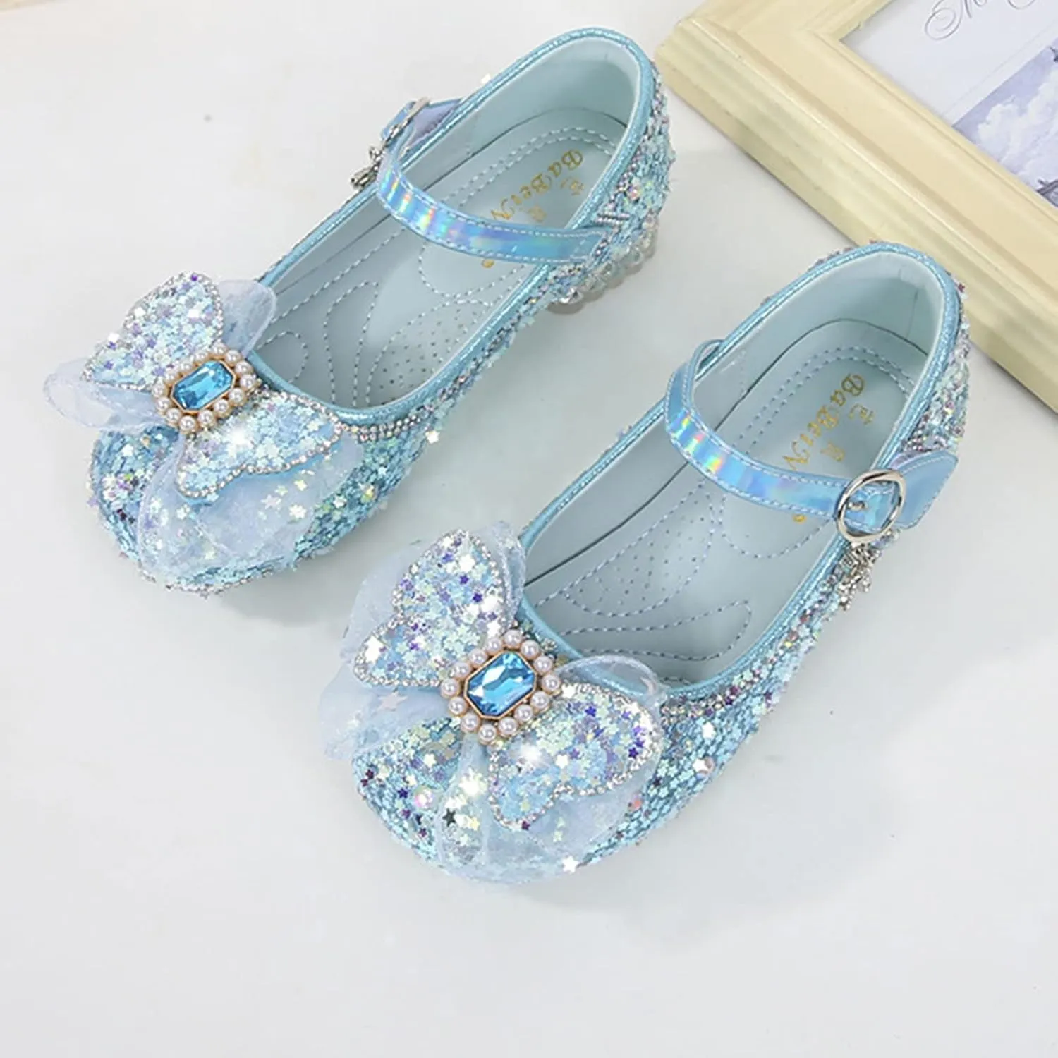 Kids Sandals Fashion Autumn Toddler And Girls Casual Shoes Thick Sole Round Toe Buckle Dress Shoes Anti Slip Rubber Sole
