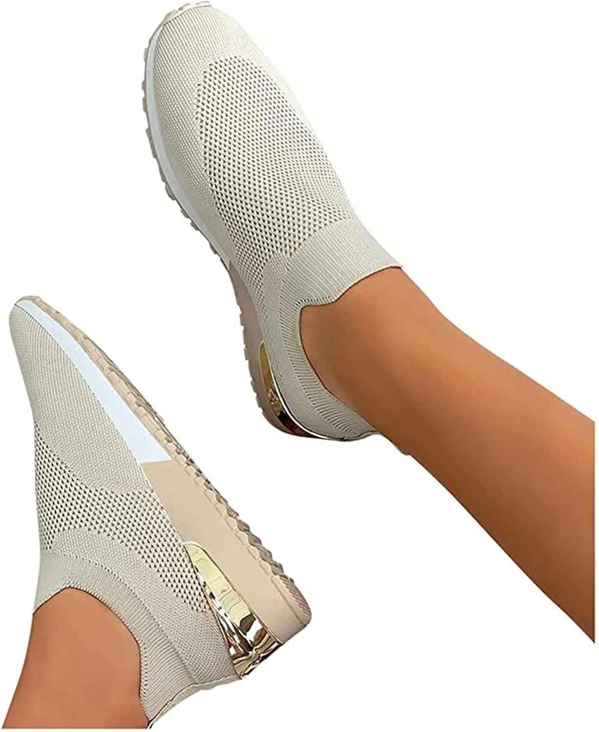 Ladmiple Gym Shoes For Women Workout Running Walking Shoes Slip on Sock Sneakers Mesh Non Slip Athletic Tennis Shoes