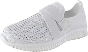Ladmiple Running Shoes Womens Slip On Fashion Tennis Sport Gym Jogging Walking Comfortable Athletic Fitness Sneakers