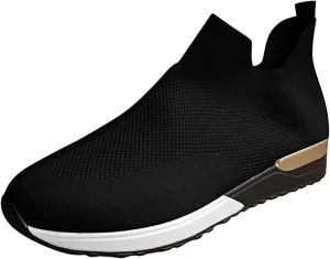 Ladmiple Walking Shoes Women Comfort Slip On Running Shoes Fashion Tennis Sport Gym Jogging Fitness Athletic Sneakers