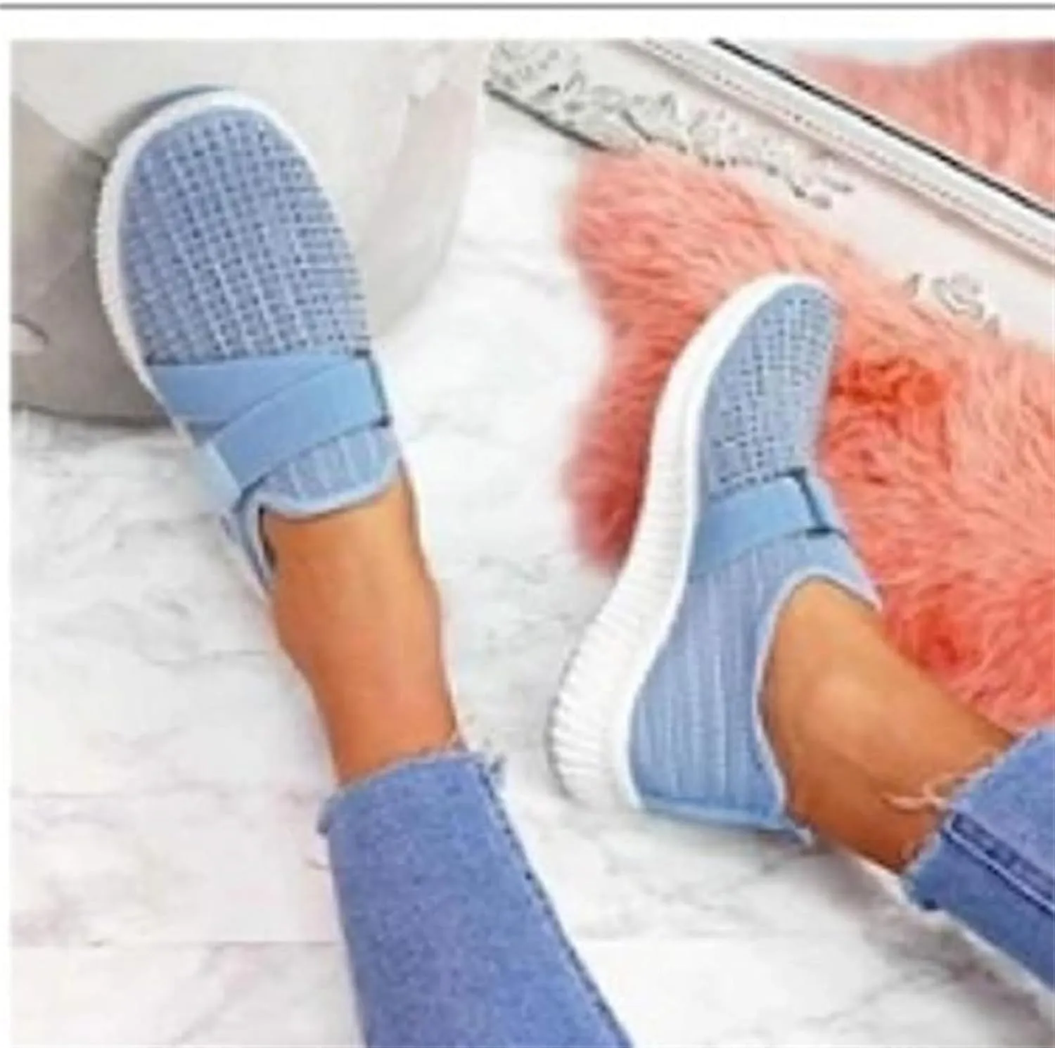Ladmiple Walking Shoes Women Slip On Lightweight Running Shoes Athletic Tennis Workout Sneakers Casual Fashion Gym Shoes