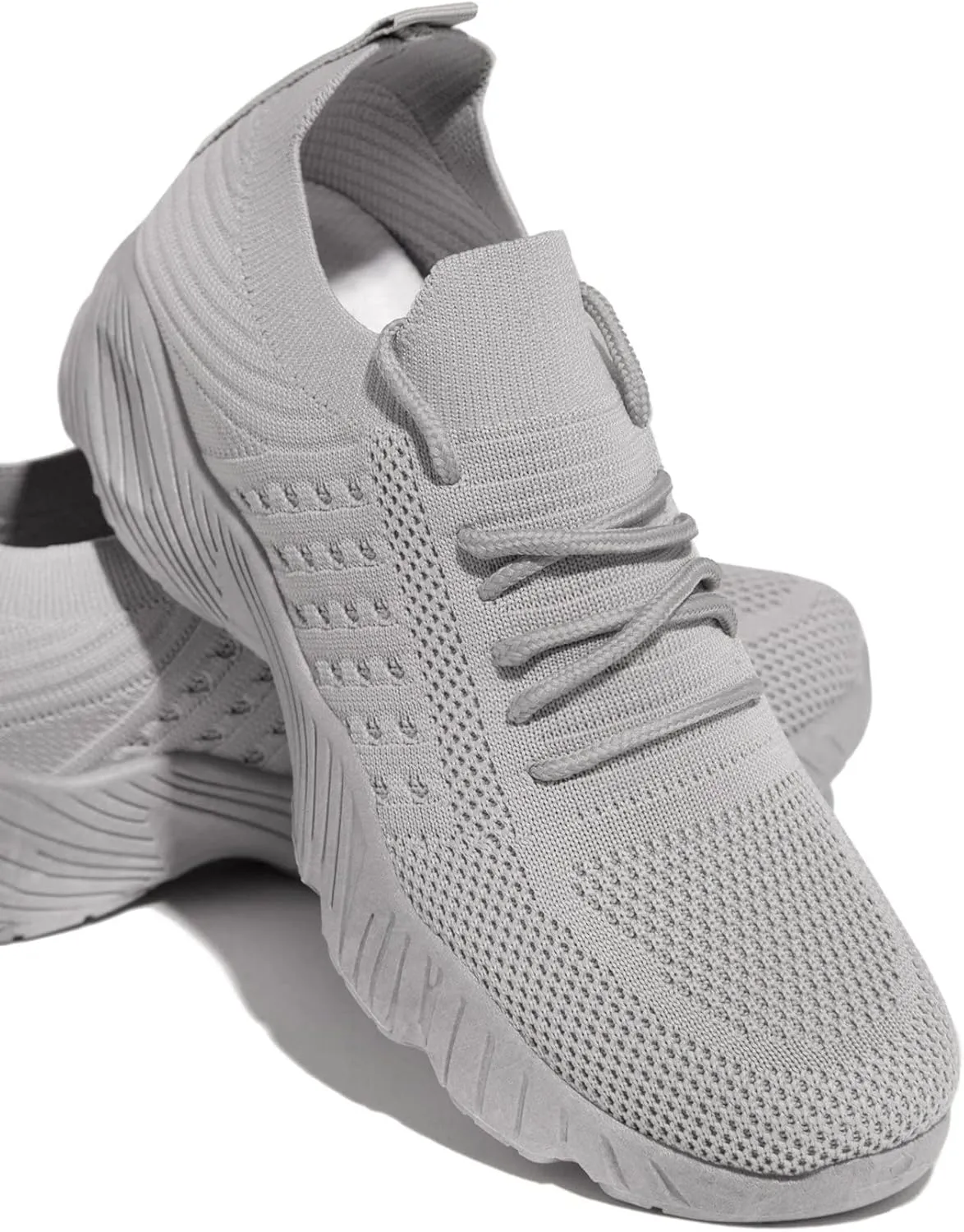 Lausiuoe Running Shoes For Women Arch Support Athletic Walking Shoes Slip On Casual Comfortable Tennis Fashion Sneakers