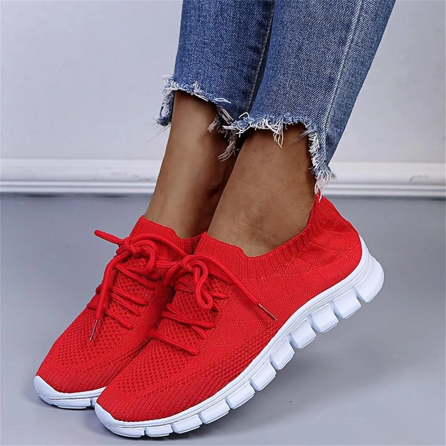 Lausiuoe Shoes For Women Sneakers Wide Width Walking Shoes Comfort Light Weight Mesh Non Slip Work Running Tennis Shoes