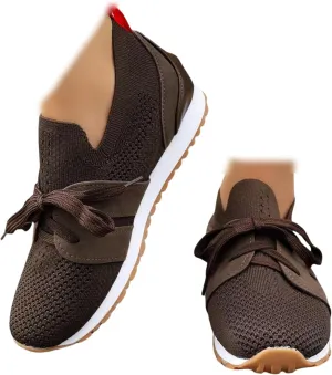 Lausiuoe Slip On Sneakers Women Arch Support Walking Shoes Lightweight Casual Running Fashion Sneakers Mesh Tennis Gym Shoes