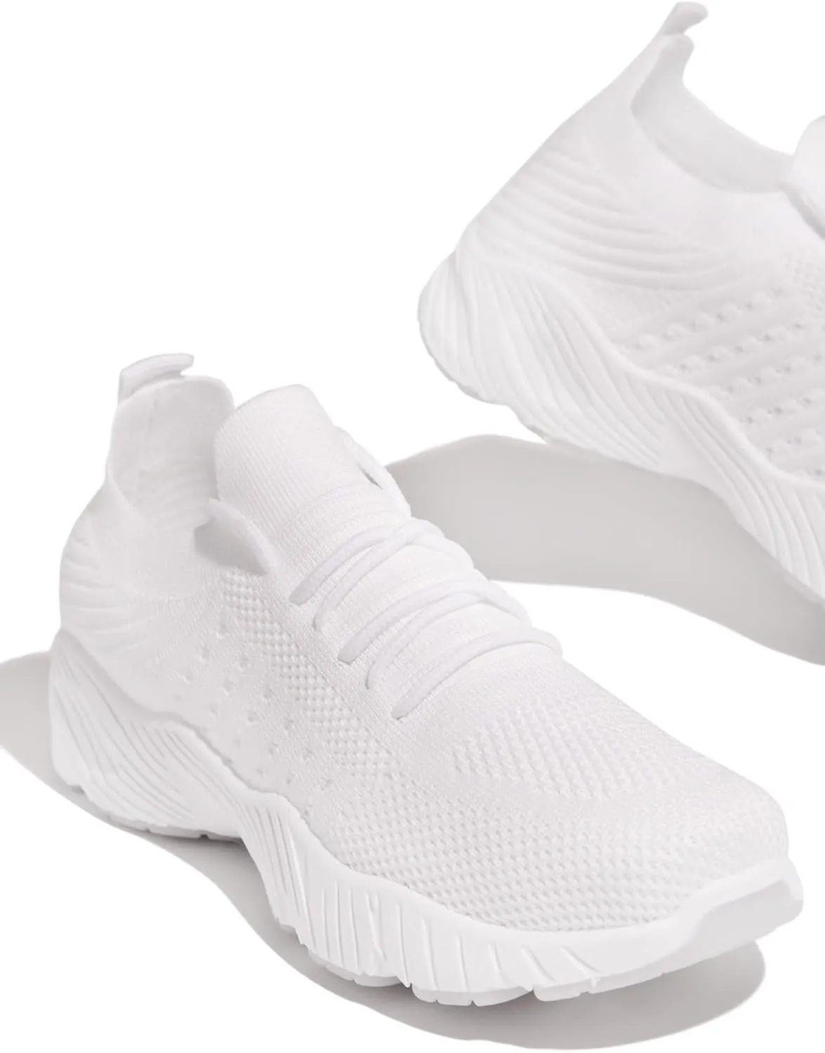 Lausiuoe Sneakers For Women Walking Shoes Comfortable Fashion Lightweight Casual Mesh Slip On Sneakers for Running Gym