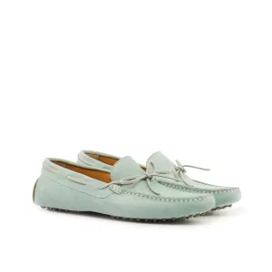 Light Blue Suede Drivers Loafer