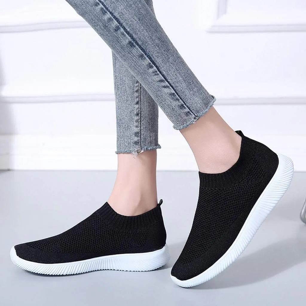 Men Slip on Casual Trainers Walking Shoes Comfortable Tennis Mesh Sneaker Breathable Slip-on Lightweight