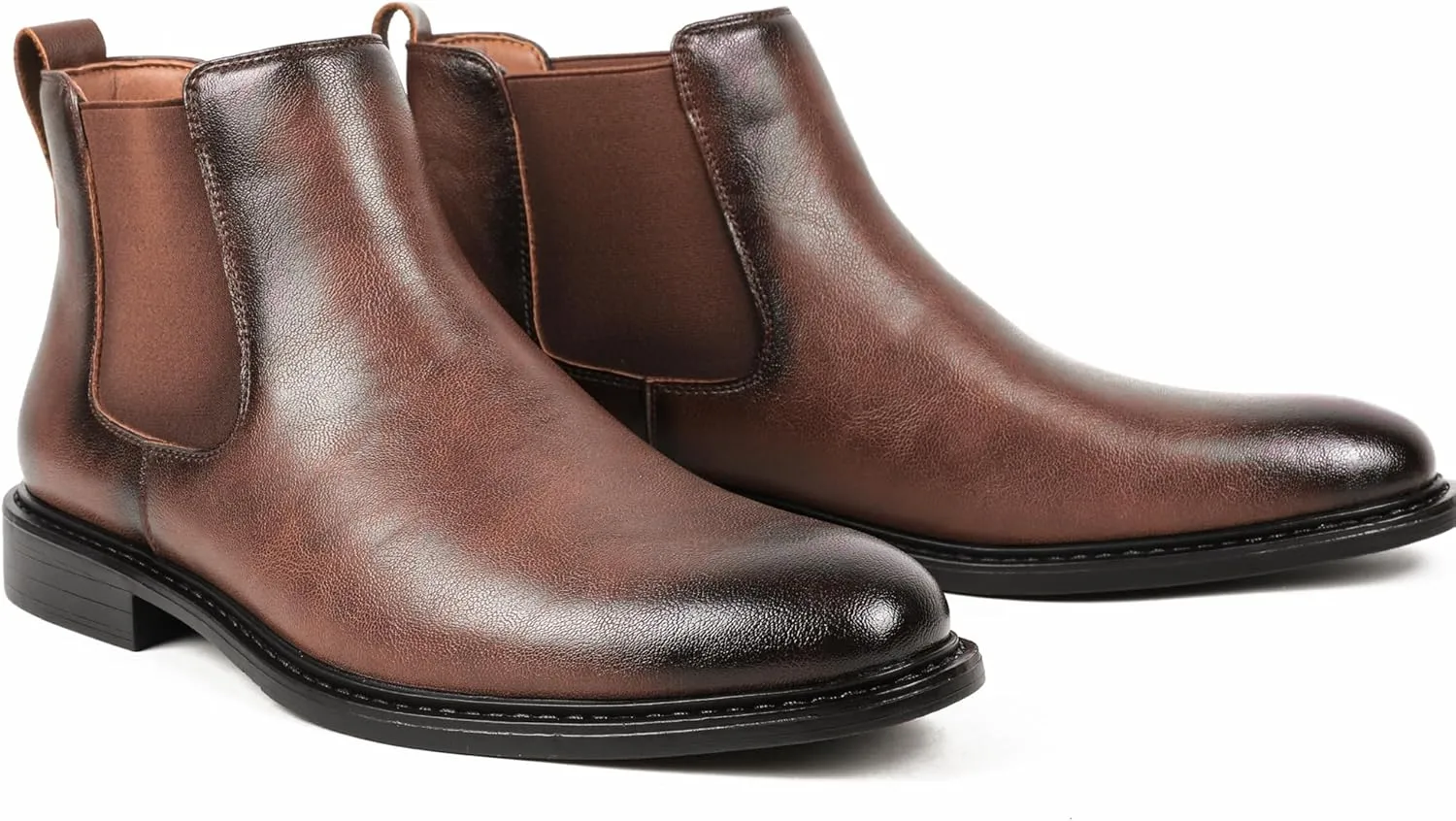 Mens Black Chelsea Boots-Slip-On Comfy Mens Casual Suede Ankle Boots