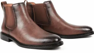 Mens Black Chelsea Boots-Slip-On Comfy Mens Casual Suede Ankle Boots