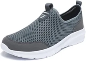 Men's Breathable Barefoot Shoes Lightweight Sport Gym Jogging Walking Sneaker Hook and Loop Orthopedic Sneakers