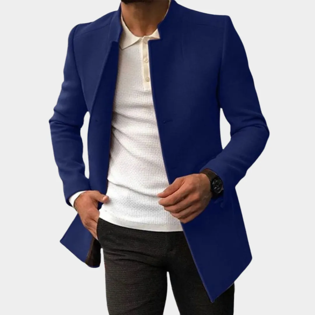 Men's Business Jacket  Classic Long Coat  Windbreaker Overcoat  Vintage Style  Multiple Colours