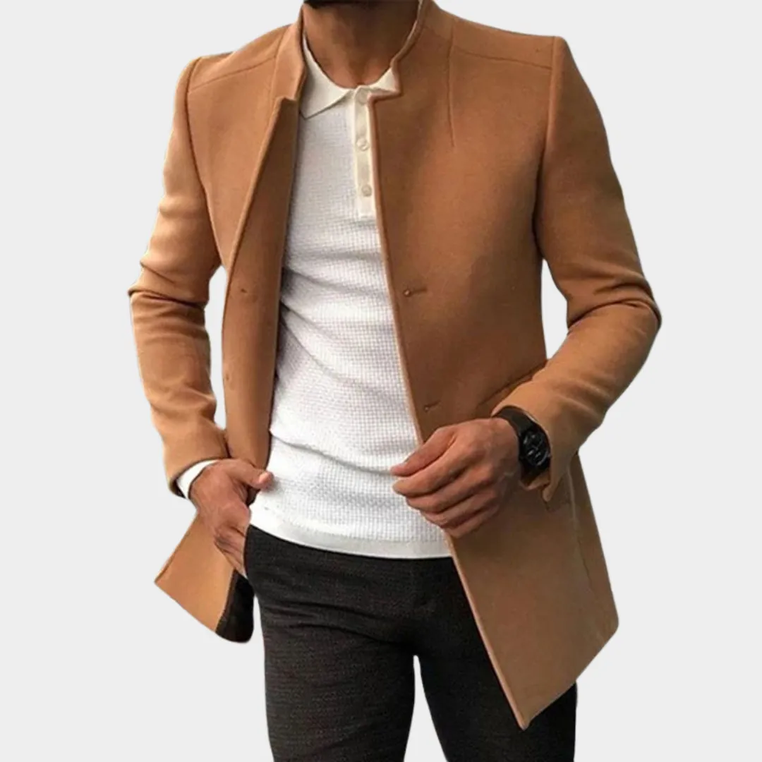Men's Business Jacket  Classic Long Coat  Windbreaker Overcoat  Vintage Style  Multiple Colours