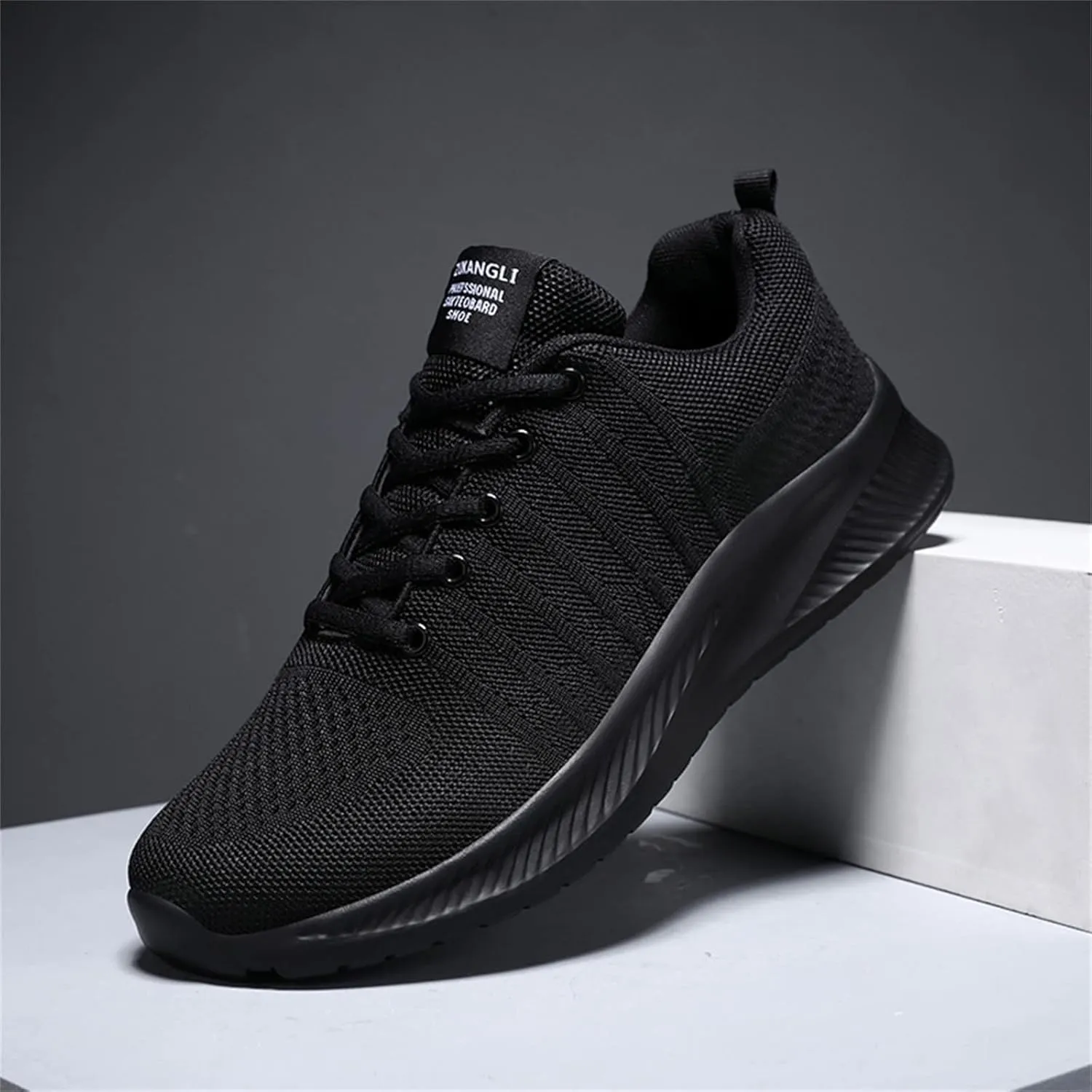 Men's Comfortable Stretch Workout Shoes Lace Up Lightweight Breathable Fashion Sneaker Casual Stretch Sneaker