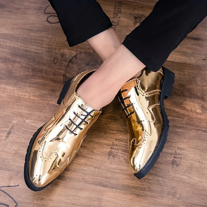 Men's Dress Shoes For Party | Elegant Golden Footwear
