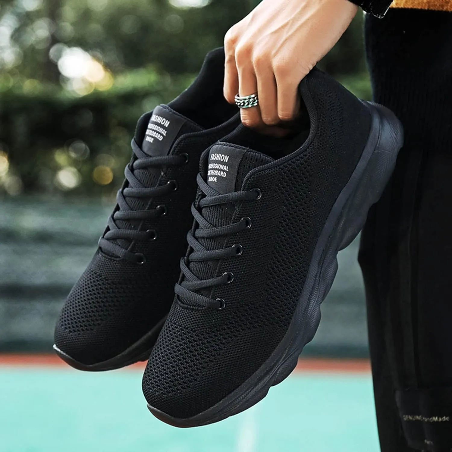 Men's Lightweight Non Slip Barefoot Shoes Comfortable Workout Shoes Breathable Mesh Lace Up Sneaker for Men