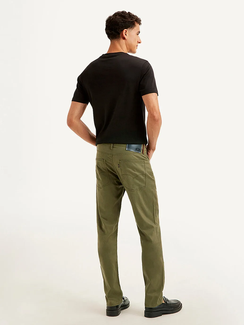 Men's Olive Slim Fit Trousers