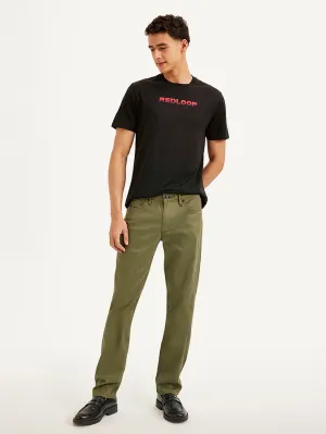 Men's Olive Slim Fit Trousers