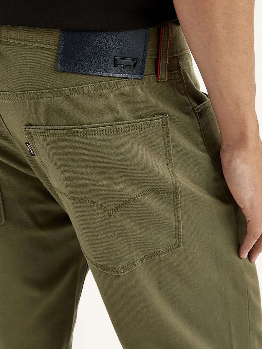 Men's Olive Slim Fit Trousers