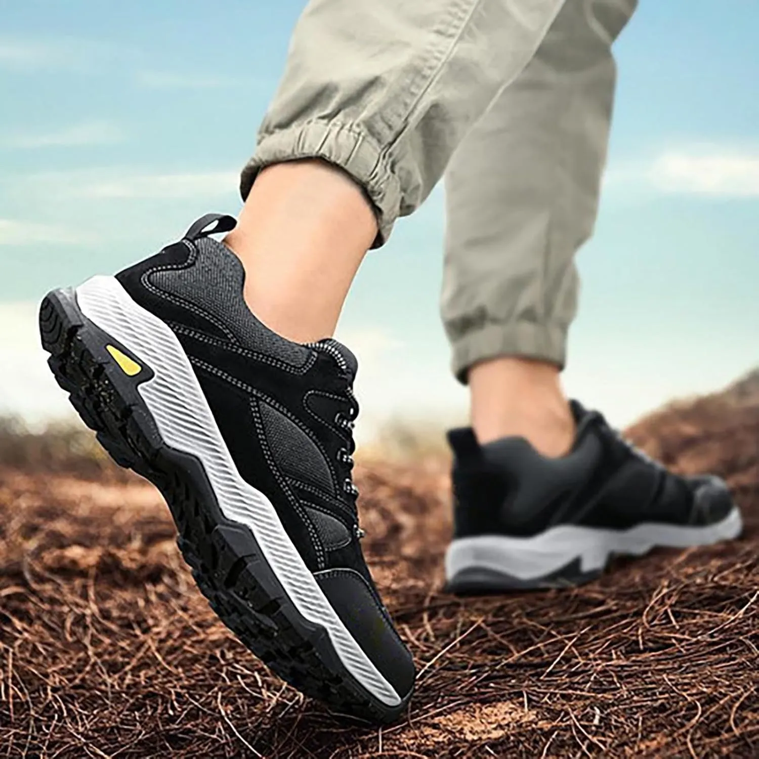 Mens Running Shoes Fashion Lace Up Cushion Sneakers Tennis Walking Shoes Lightweight Athletic Gym Workout Sneaker