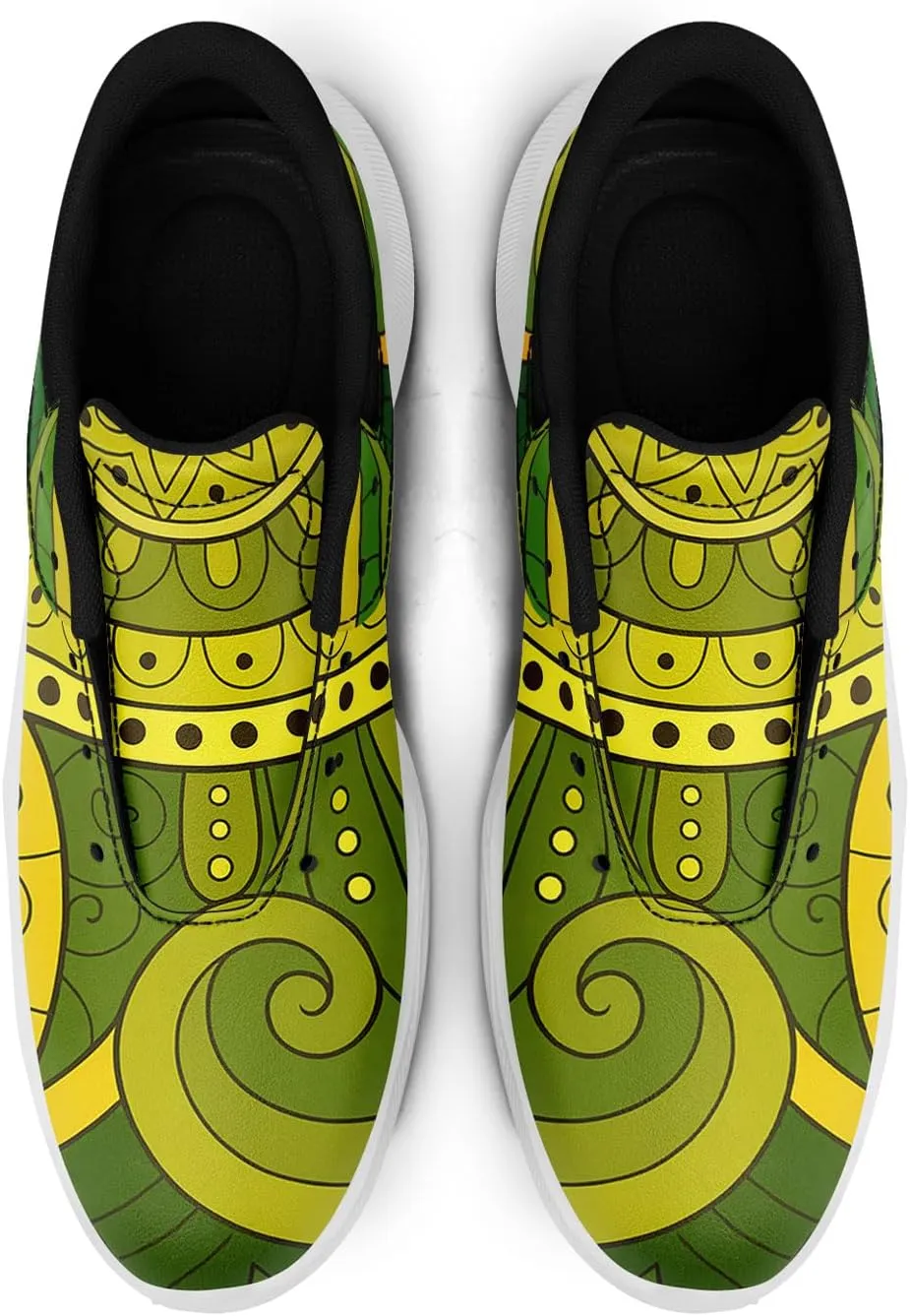 Men's&Women's Fashion Print Mandala Golf Shoes Colorful Breathable Spikeless Stylish Comfortable Lace-up Golf Sports Sneaker