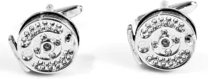 MRCUFF Fly Fishing Reel Fish Pair Cufflinks in a Presentation Gift Box & Polishing Cloth