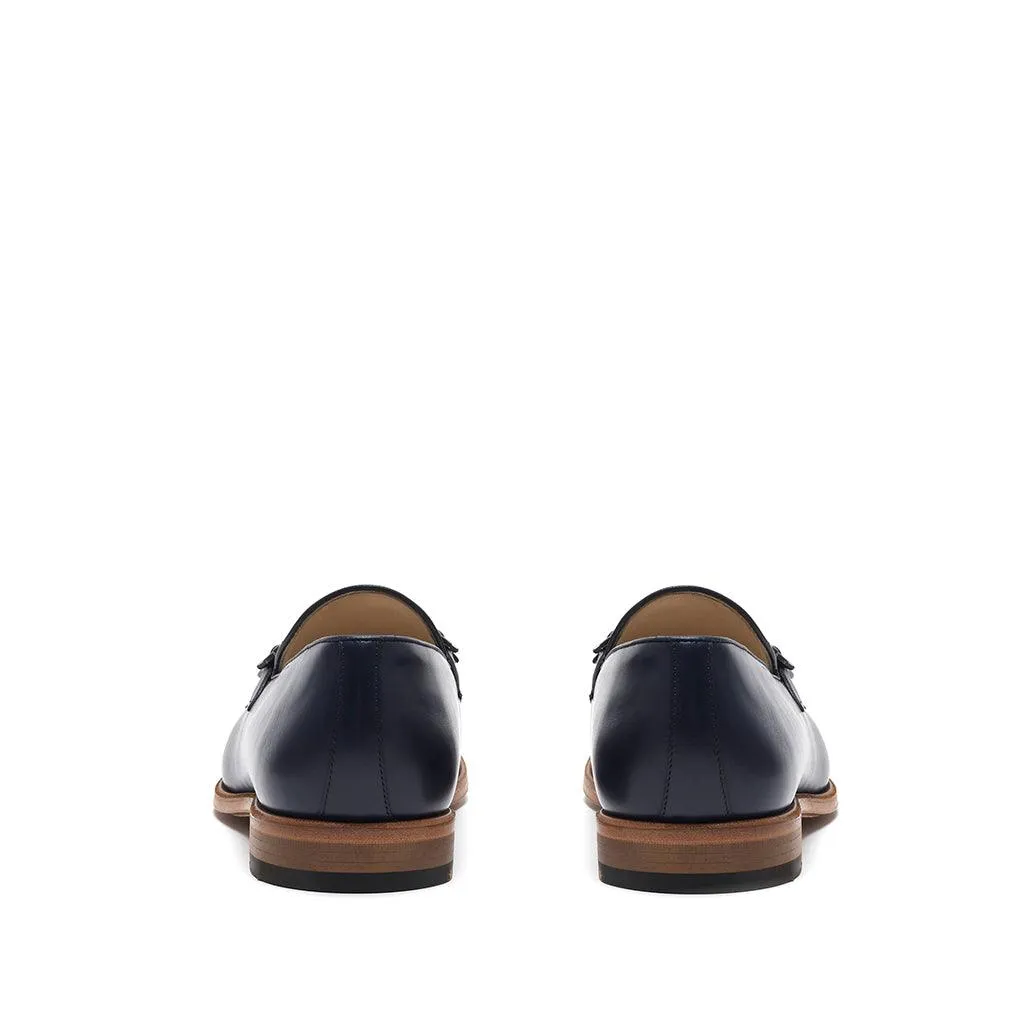 Navy Calf Horsebit Loafer