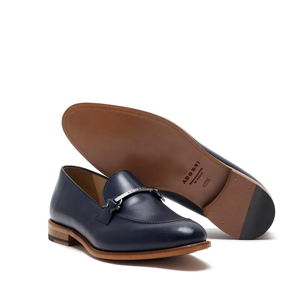 Navy Calf Horsebit Loafer