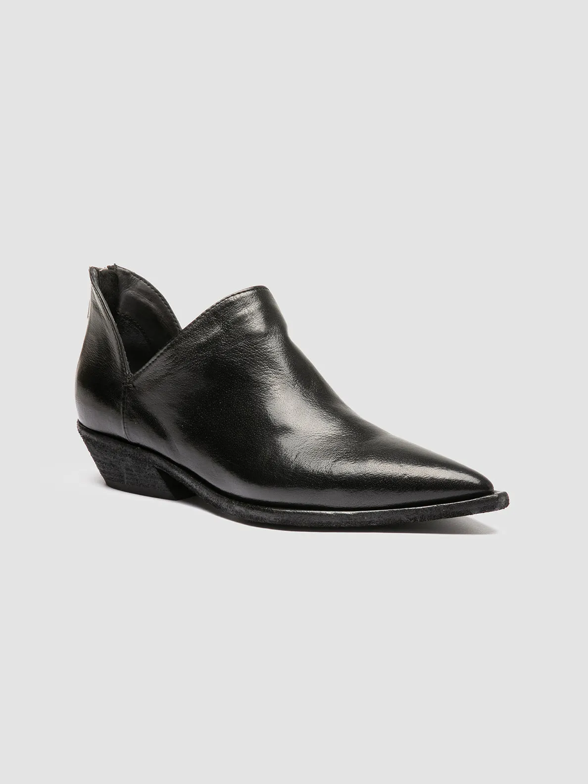 NOELIE DD 106 - Black Leather Zipped Boots